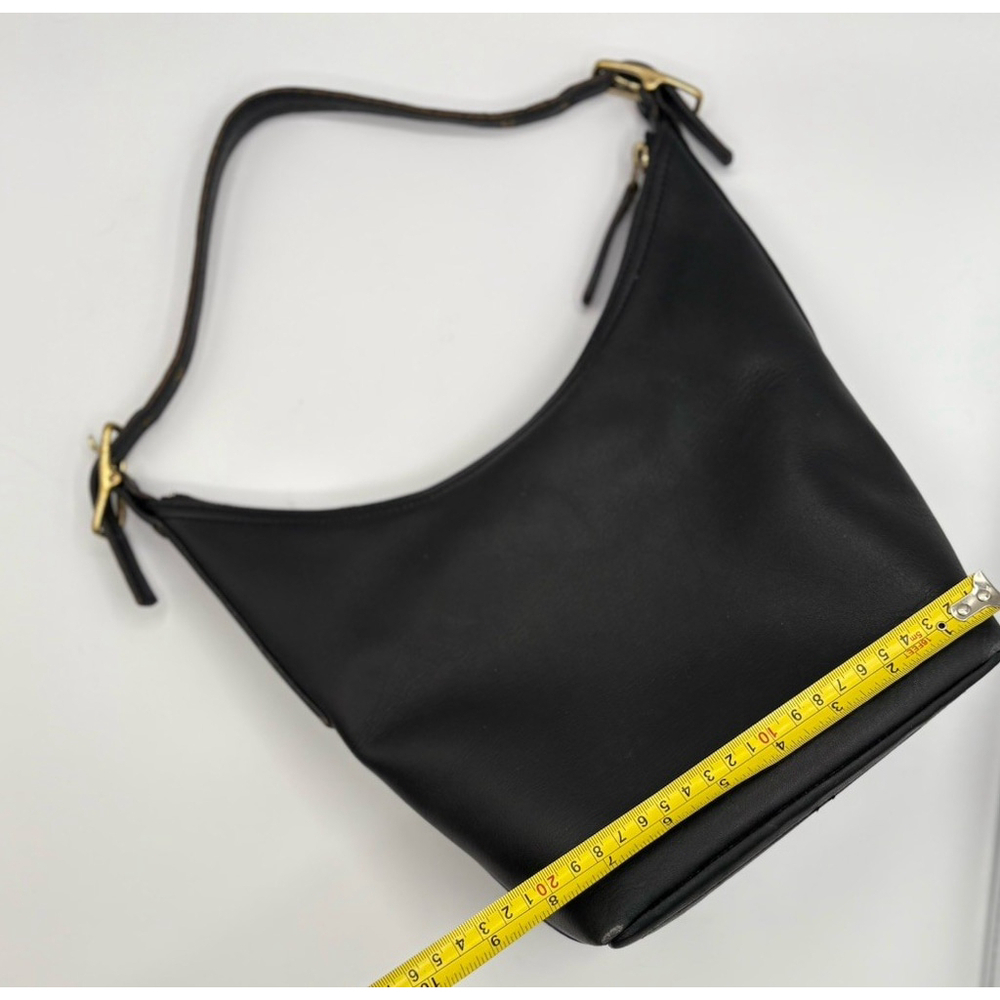 Vintage Coach Legacy 9823 Black Leather Shoulder Bag Minimalist 90s Made in USA - Picture 14 of 15
